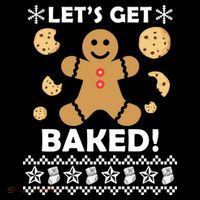 Let's Get Baked Gingerbread Cookie Ugly Christmas Women's Hoodie thumb 2