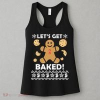 Let's Get Baked Gingerbread Cookie Ugly Christmas Women's Tank Top thumb 3