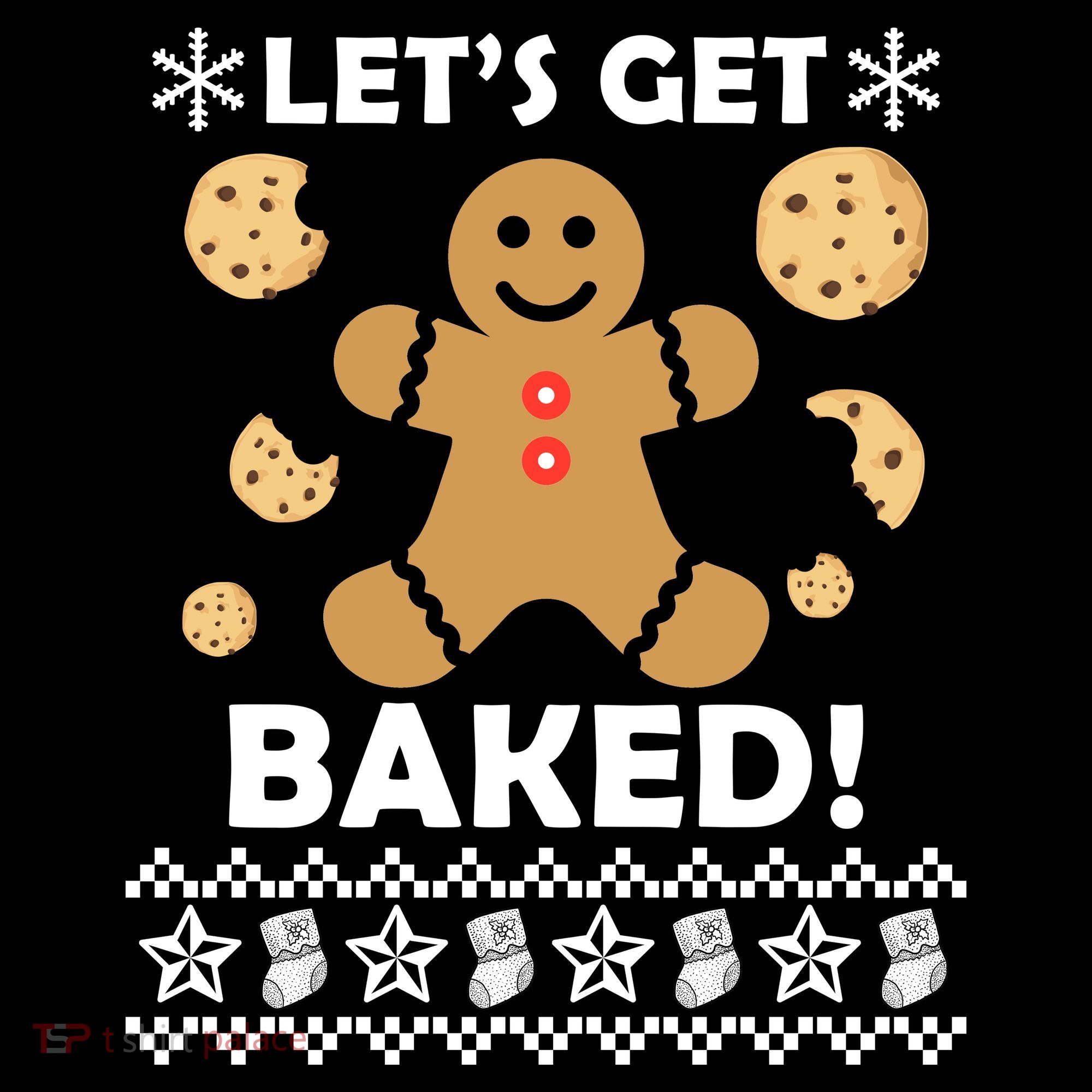 Let's Get Baked Gingerbread Cookie Ugly Christmas Women's Tank Top
