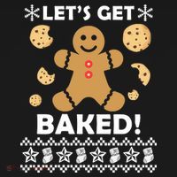Let's Get Baked Gingerbread Cookie Ugly Christmas Baby Bodysuit thumb 2