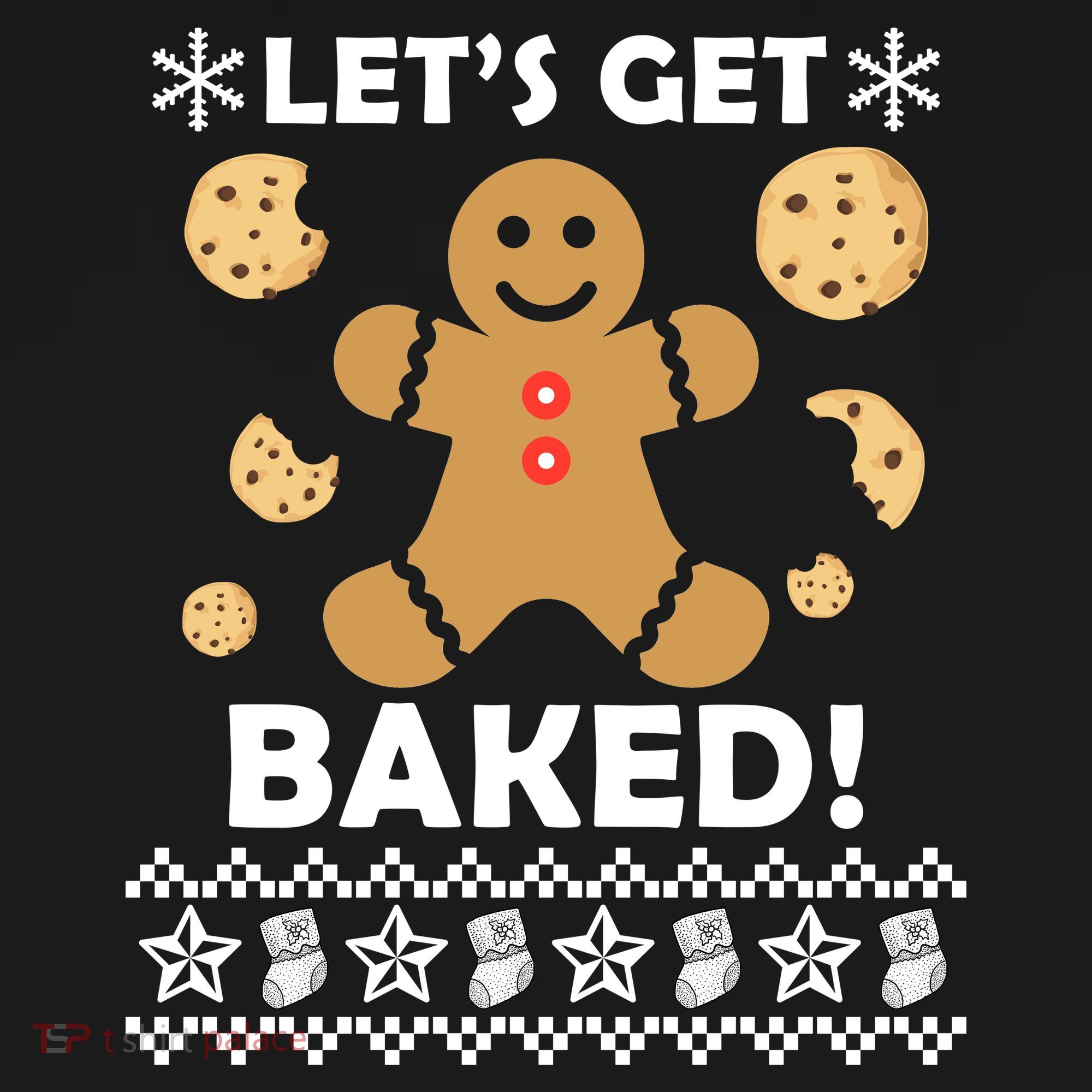Let's Get Baked Gingerbread Cookie Ugly Christmas Baby Bodysuit