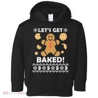 Let's Get Baked Gingerbread Cookie Ugly Christmas Toddler Hoodie thumb 0