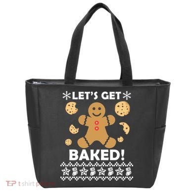 Let's Get Baked Gingerbread Cookie Ugly Christmas Tote Bag