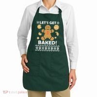 Let's Get Baked Gingerbread Cookie Ugly Christmas Apron thumb 2