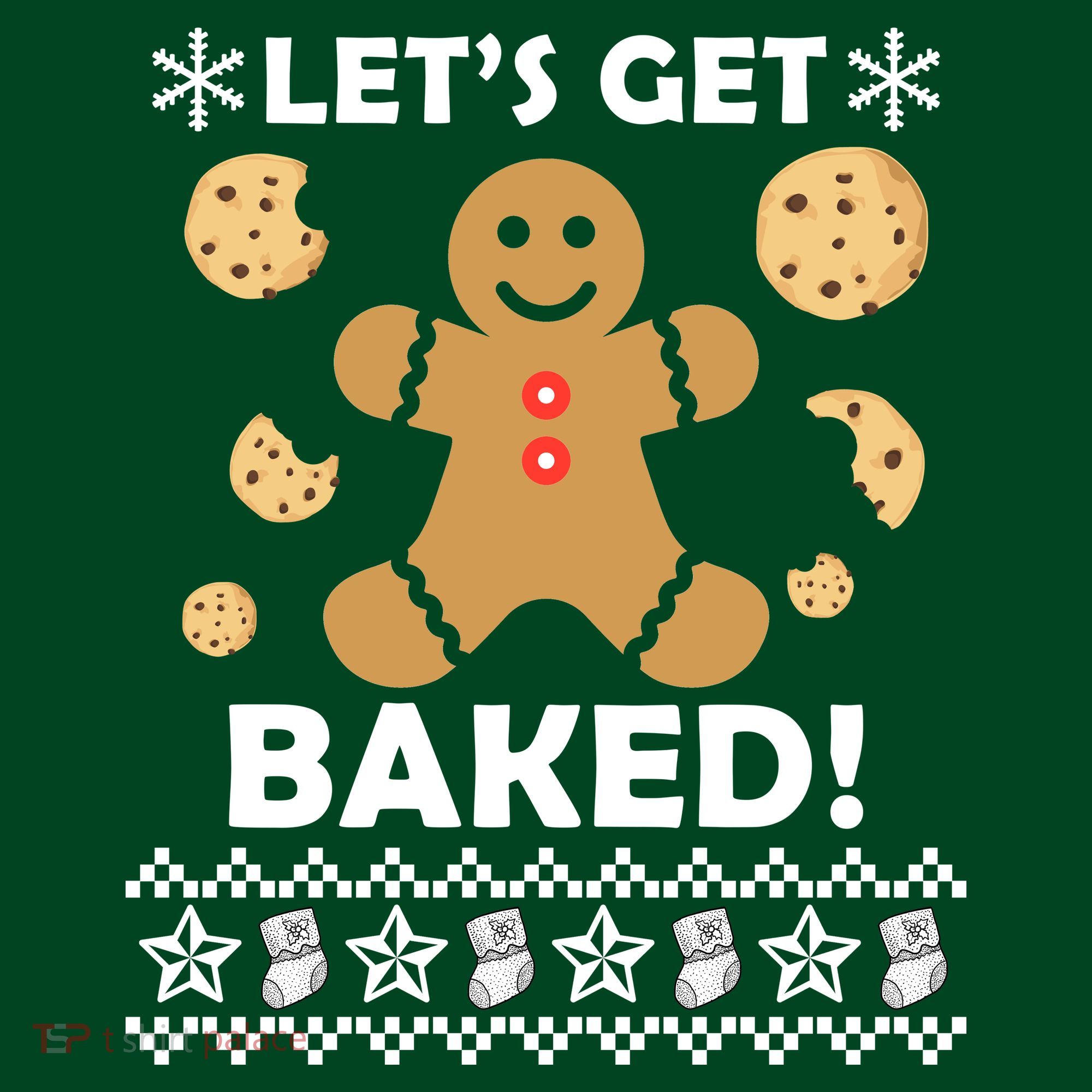 Let's Get Baked Gingerbread Cookie Ugly Christmas Mousepad