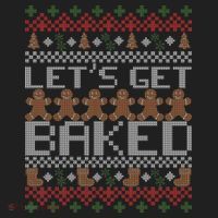 Lets Get Baked Ugly Christmas Sweater Women's Sweatshirt thumb 2