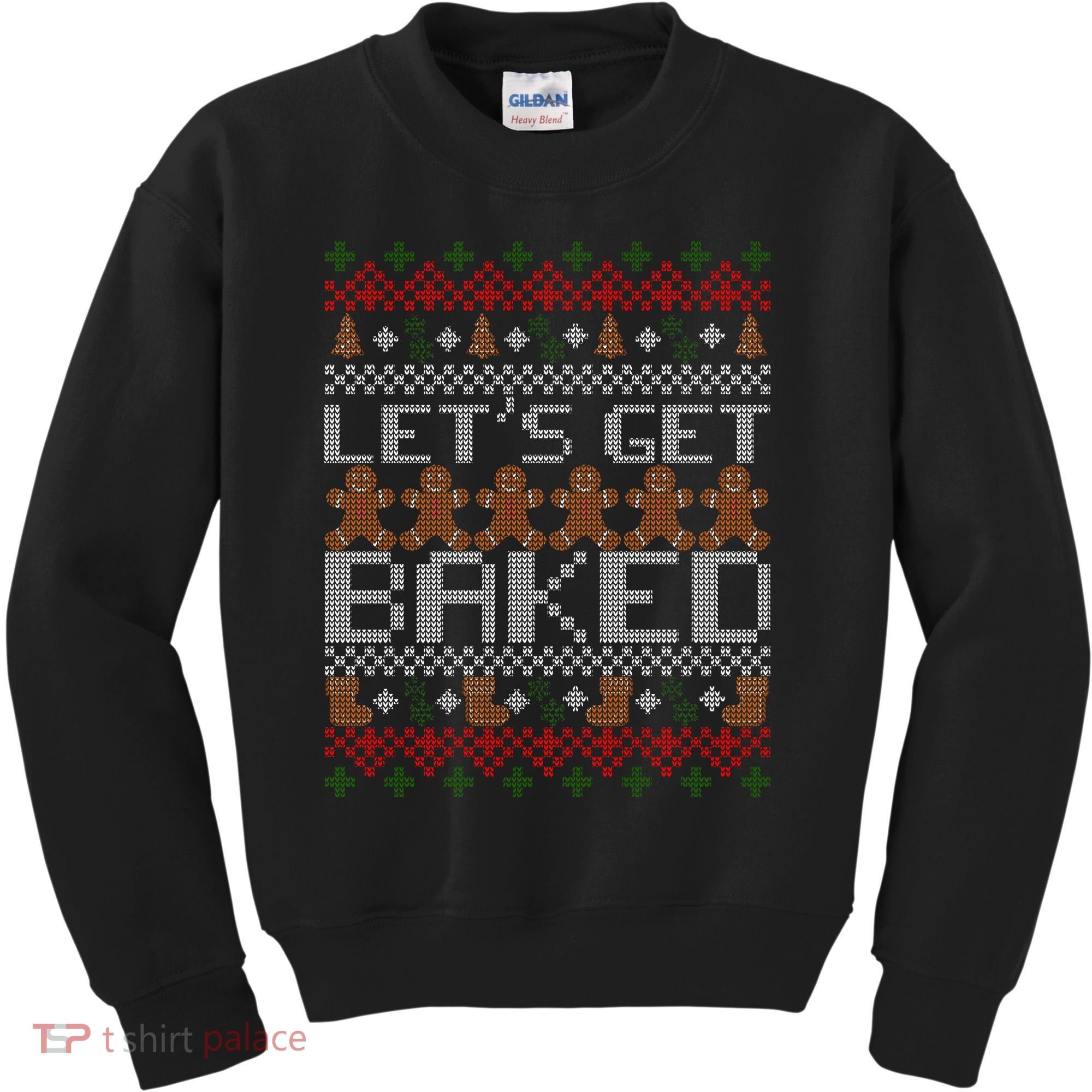 Lets Get Baked Ugly Christmas Sweater Kids Sweatshirt