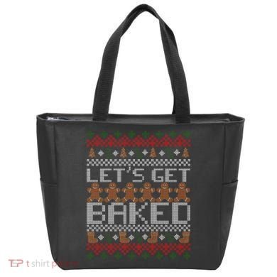 Lets Get Baked Ugly Christmas Sweater Tote Bag