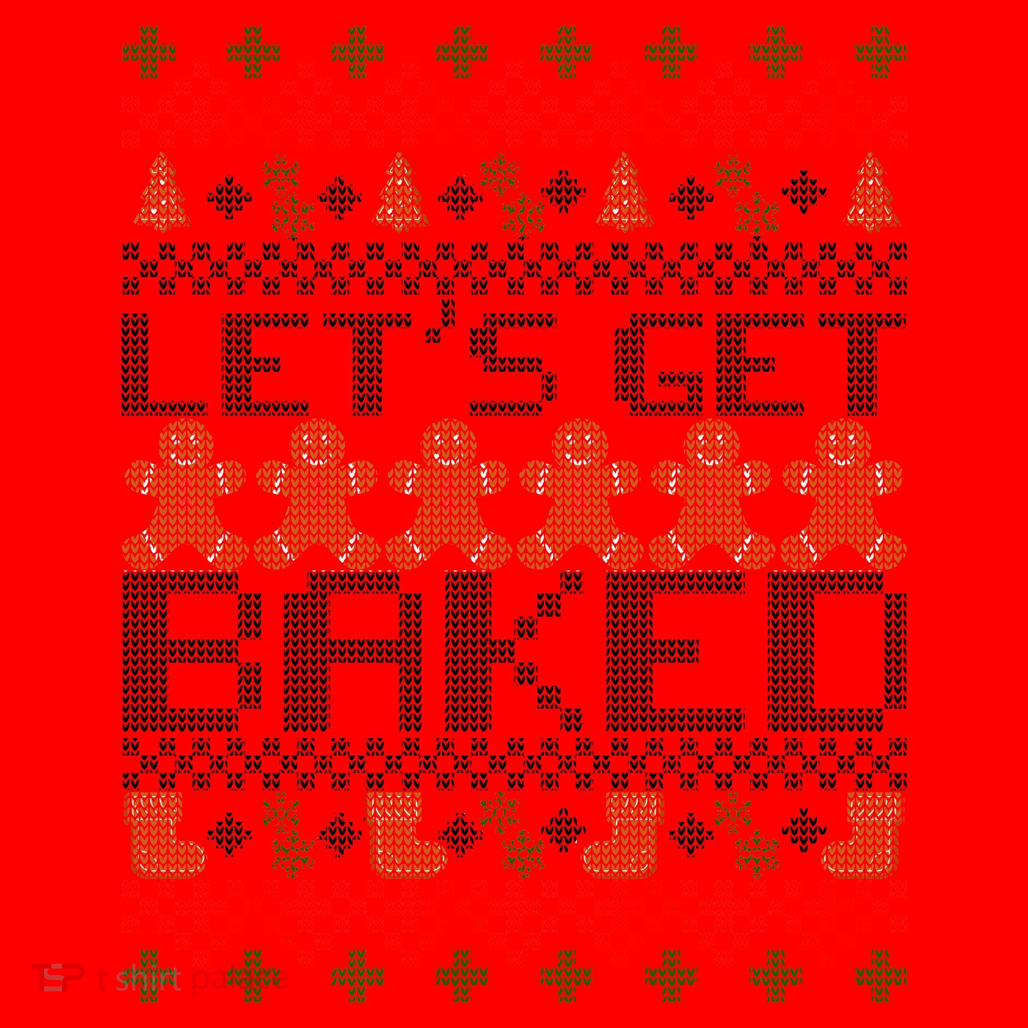 Lets Get Baked Ugly Christmas Sweater Santa Hat