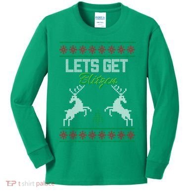 Lets Get Blitzen Kids Long Sleeve Shirt