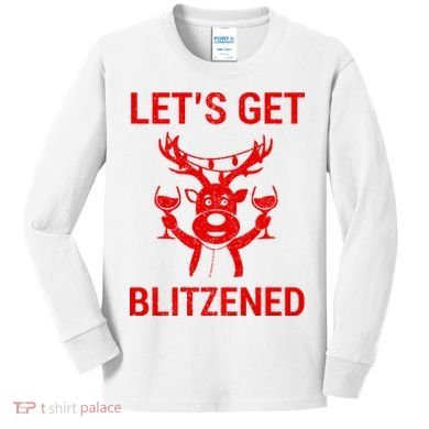 Let's Get Blitzened Kids Long Sleeve Shirt