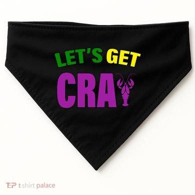 Lets Get Cray Mardi Gras Party USA-Made Doggie Bandana