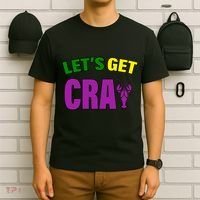 Lets Get Cray Mardi Gras Party T-Shirt thumb 6