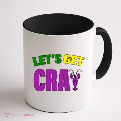 Lets Get Cray Mardi Gras Party Coffee Mug back