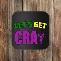 Lets Get Cray Mardi Gras Party Coaster thumb 0