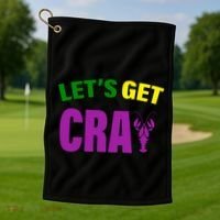Lets Get Cray Mardi Gras Party Golf Towel thumb 1