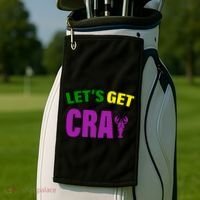 Lets Get Cray Mardi Gras Party Golf Towel thumb 2