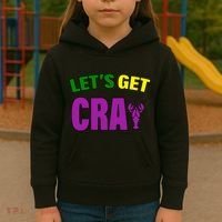 Lets Get Cray Mardi Gras Party Kids Hoodie thumb 3