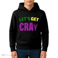 Lets Get Cray Mardi Gras Party Kids Hoodie thumb 4
