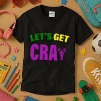 Lets Get Cray Mardi Gras Party Kids T-Shirt thumb 3