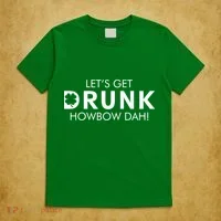 Let's Get Drunk Howbow Dah! St. Patrick's Day Clover T-Shirt thumb 5