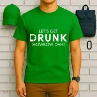 Let's Get Drunk Howbow Dah! St. Patrick's Day Clover T-Shirt thumb 6