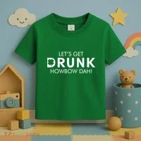 Let's Get Drunk Howbow Dah! St. Patrick's Day Clover Toddler T-Shirt thumb 3