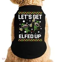 Let's Get Elfed Up Ugly Christmas Doggie Tank thumb 0