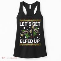 Let's Get Elfed Up Ugly Christmas Women's Tank Top thumb 0