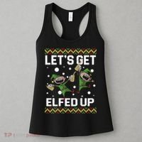 Let's Get Elfed Up Ugly Christmas Women's Tank Top thumb 3