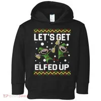 Let's Get Elfed Up Ugly Christmas Toddler Hoodie thumb 0