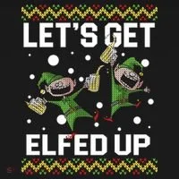 Let's Get Elfed Up Ugly Christmas Toddler Hoodie thumb 2