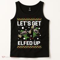 Let's Get Elfed Up Ugly Christmas Tank Top thumb 2