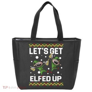 Let's Get Elfed Up Ugly Christmas Tote Bag