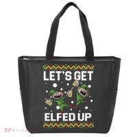 Let's Get Elfed Up Ugly Christmas Tote Bag thumb 0
