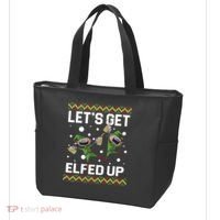 Let's Get Elfed Up Ugly Christmas Tote Bag thumb 3