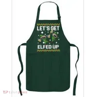 Let's Get Elfed Up Ugly Christmas Apron thumb 0