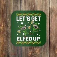 Let's Get Elfed Up Ugly Christmas Coaster thumb 0
