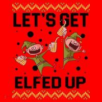 Let's Get Elfed Up Ugly Christmas Santa Hat thumb 1