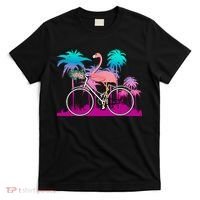 Let's Get Flocked Up Flamingo Riding A Bike T-Shirt thumb 0