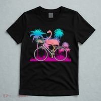 Let's Get Flocked Up Flamingo Riding A Bike T-Shirt thumb 5
