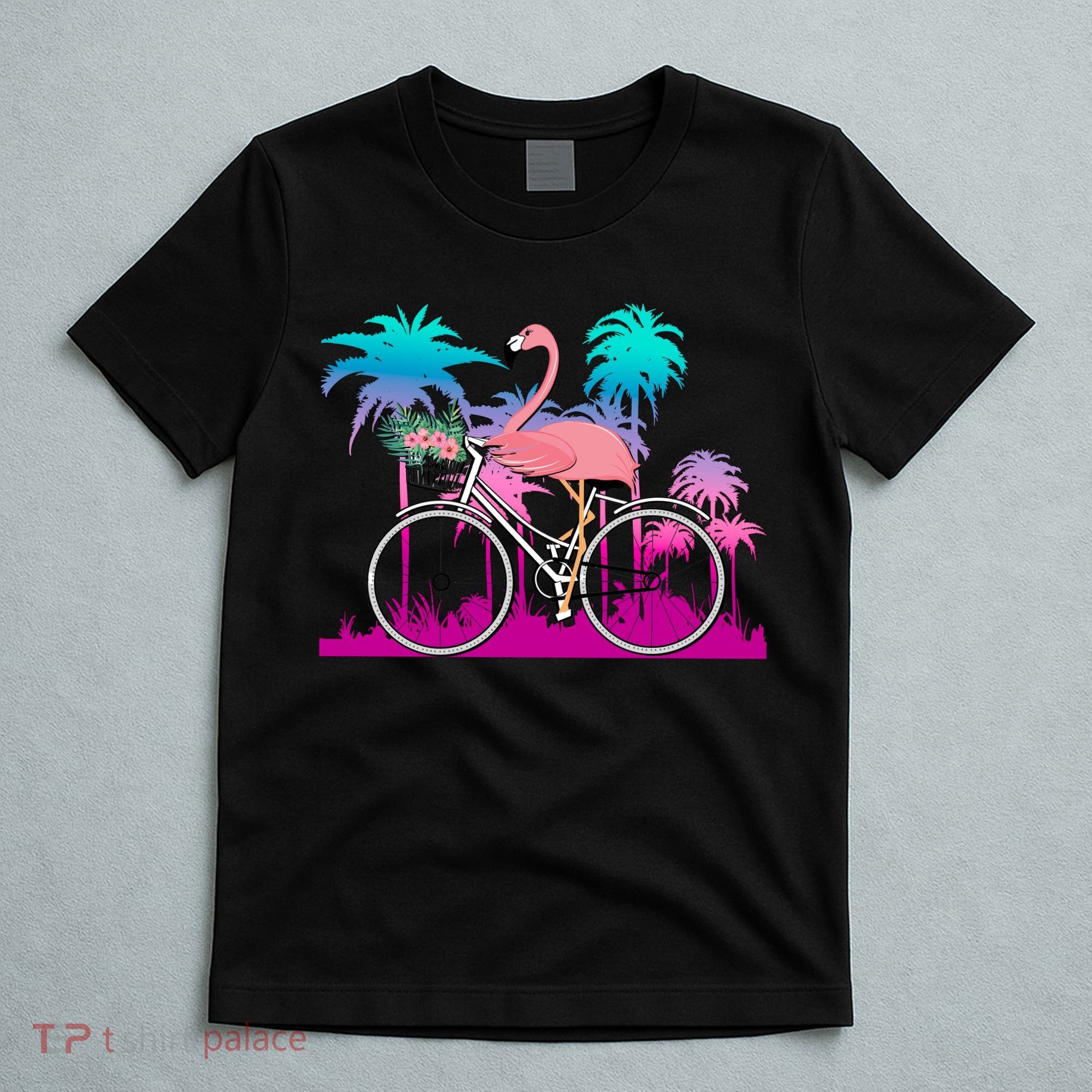 Let's Get Flocked Up Flamingo Riding A Bike T-Shirt