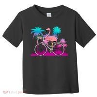 Let's Get Flocked Up Flamingo Riding A Bike Toddler T-Shirt thumb 0