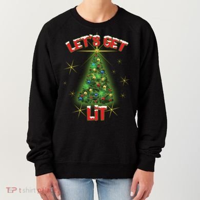Let's Get Lit Christmas Tree Women's Sweatshirt