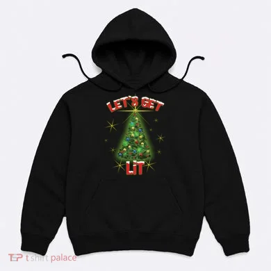 Let's Get Lit Christmas Tree Hoodie