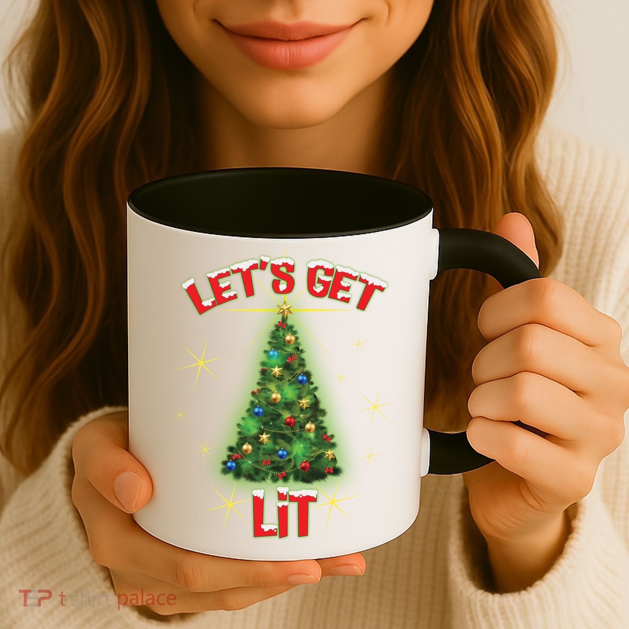 Let's Get Lit Christmas Tree Coffee Mug