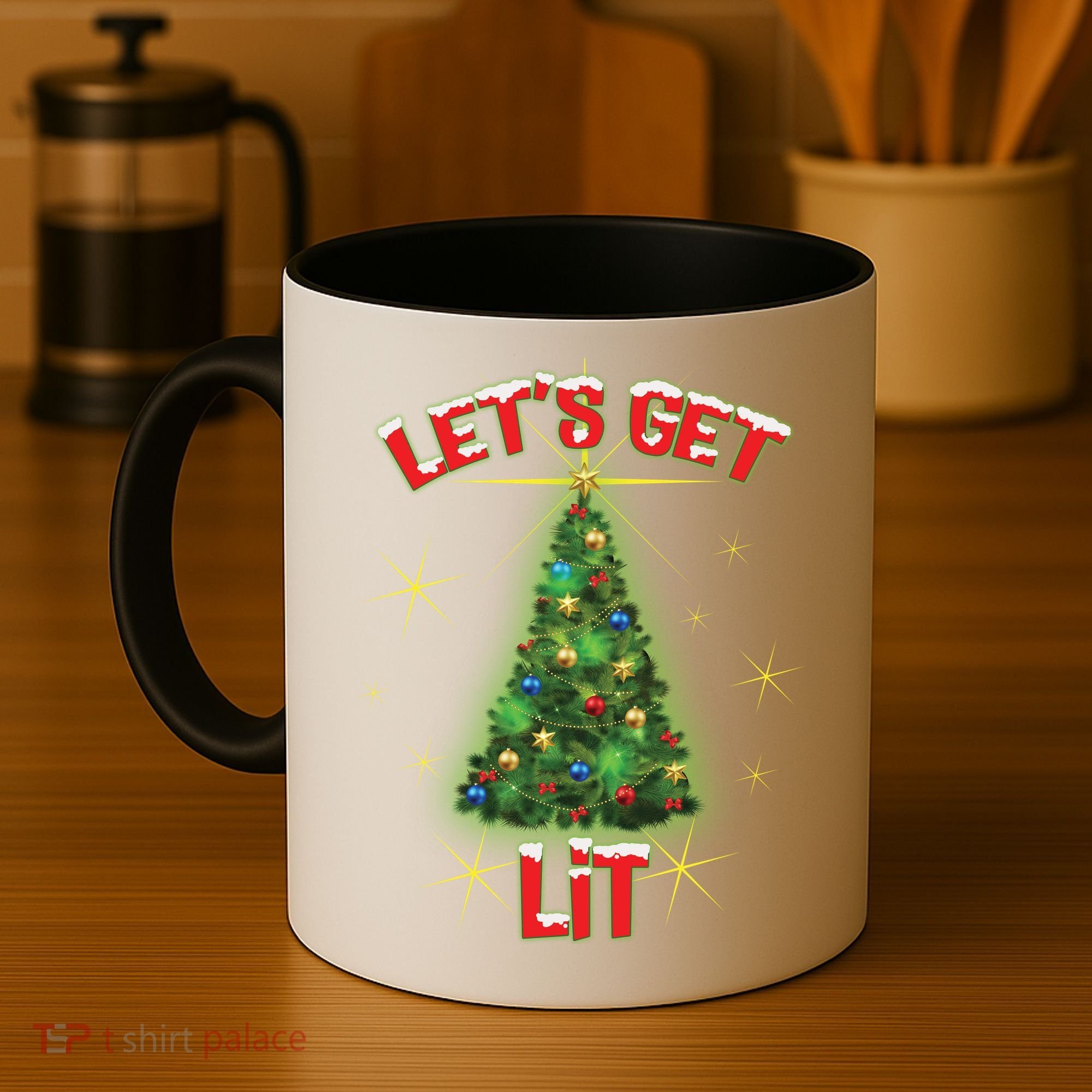 Let's Get Lit Christmas Tree Coffee Mug