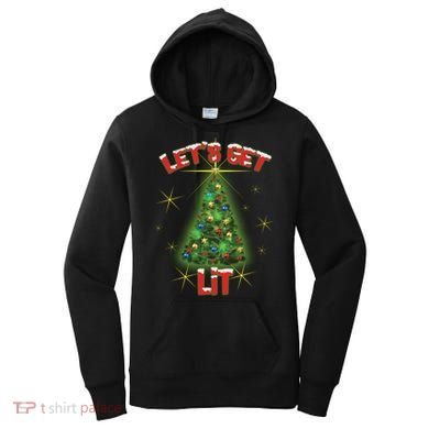 Let's Get Lit Christmas Tree Women's Hoodie