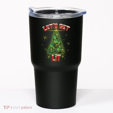 Let's Get Lit Christmas Tree Tumbler