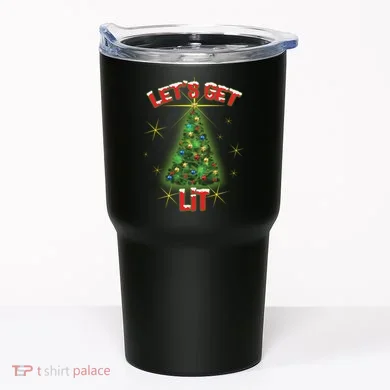 Let's Get Lit Christmas Tree Tumbler